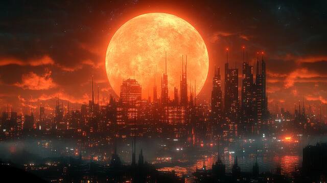 Blood Moon, an artwork on view at Hair Studio & Gallery