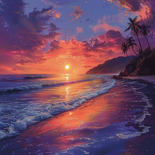 Artistic Sunset, an artwork on view at Hair Studio & Gallery
