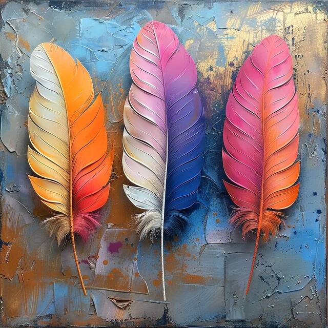 Boho Feathers, an artwork on view at Hair Studio & Gallery