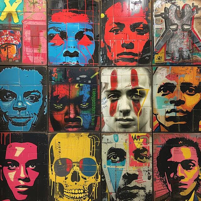 Pop Icons, an artwork on view at Hair Studio & Gallery