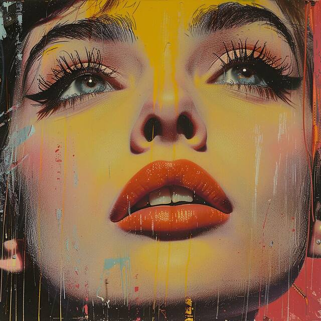Yellow Gaze, an artwork on view at Hair Studio & Gallery