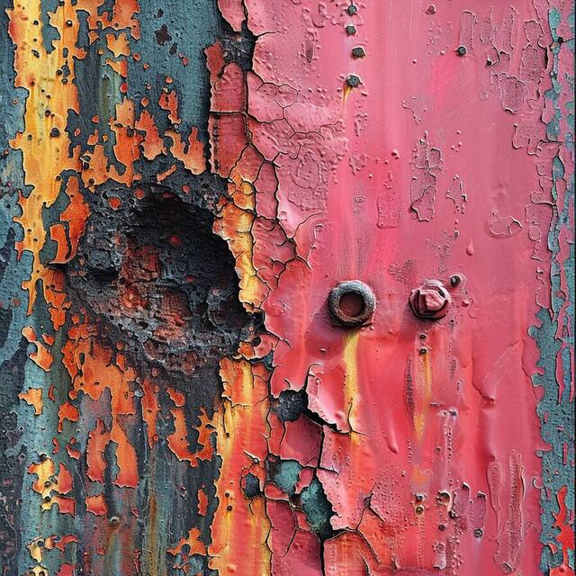 Rust & Rivets III, an artwork on view at Hair Studio & Gallery