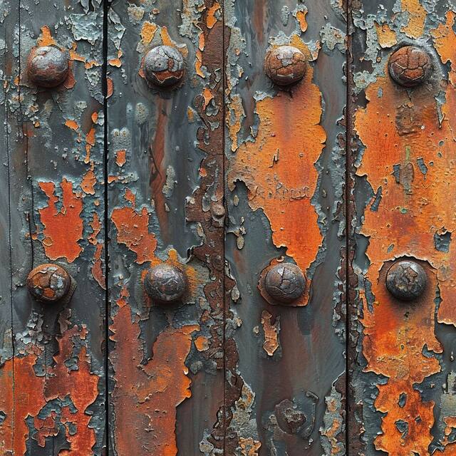 Rust & Rivets IV, an artwork on view at Hair Studio & Gallery